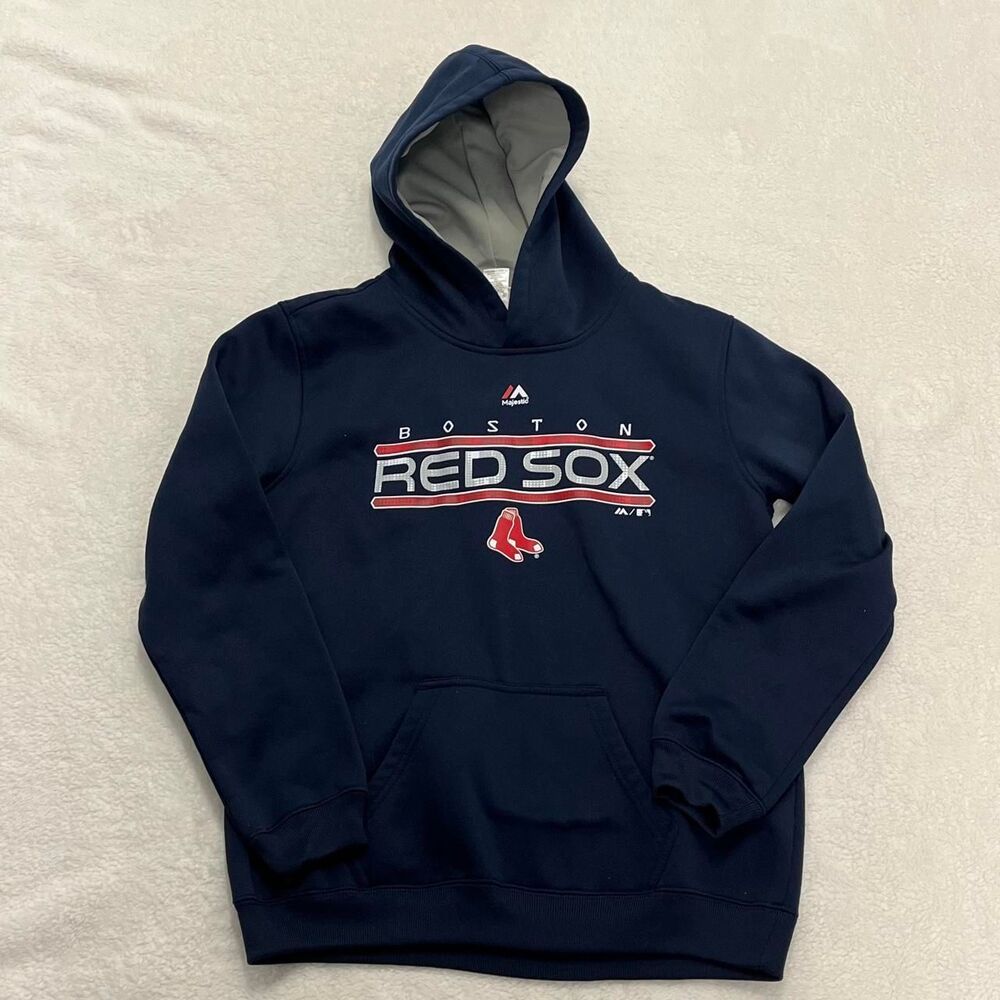Majestic-athletic Navy and Blue Hoodie